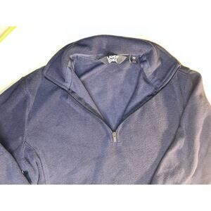 Women’s Small, XS, Land’s End Fleece Quarter Zip Sweatshirt, Navy Blue, Warm Top
